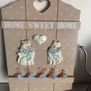 Weird Cats Beige 'Home Sweet Home' Wall Decor - free with $20+ bundle